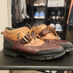 Polo by Ralph Lauren Brown Leather Boots Outdoor Style